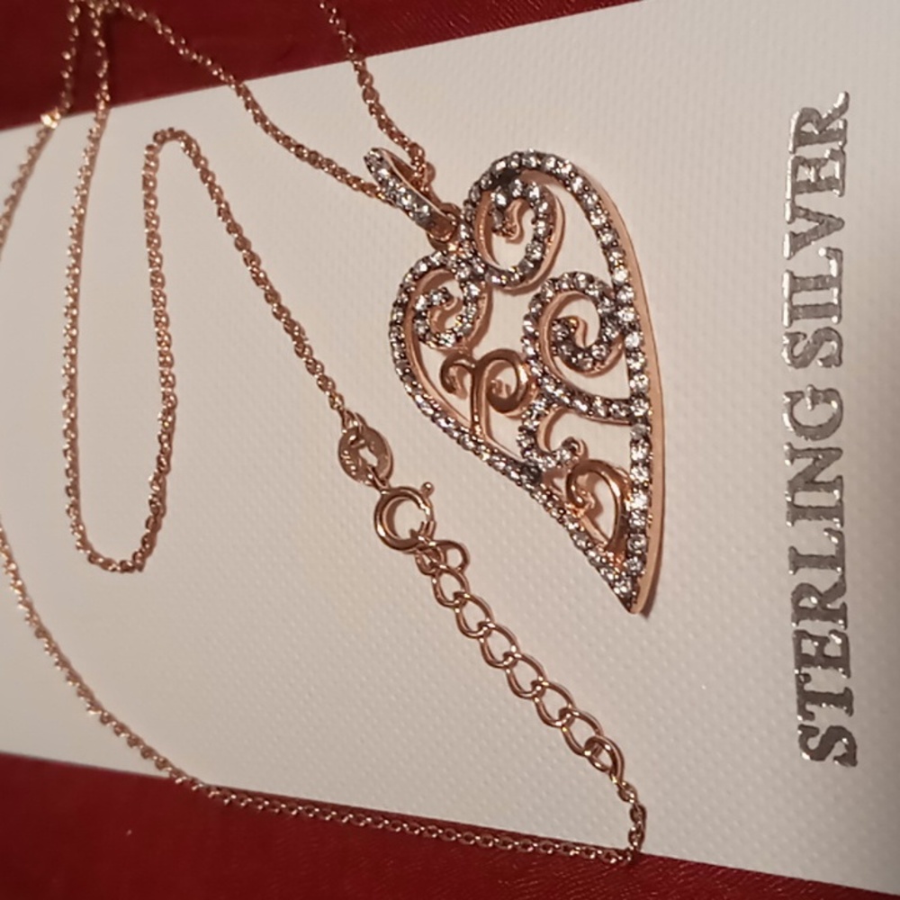 925 sterling silver in rose gold with - Picture 2 of 6
